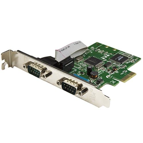 Image of StarTech.com 2-Port PCI Express Serial Card with 16C1050 UART - RS232 Low Profile Serial Card - PCI Serial Card (PEX2S1050) ,Black