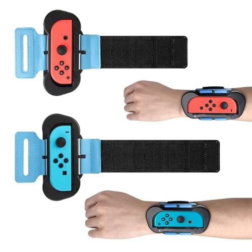 Image of GAMSURFING Wristbands for Just Dance 2026/2025/2024/2023/2022 &Zumba Burn It Up,[Black] Adjustable Elastic Wrist Straps for Nintendo Switch Controller/Switch OLED JoyCons Just Dance Accessories,2 Pack