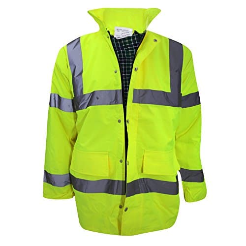 Image of Yoko Mens Hi-Vis Contractor Jacket (2XL) (Hi-Vis Yellow)