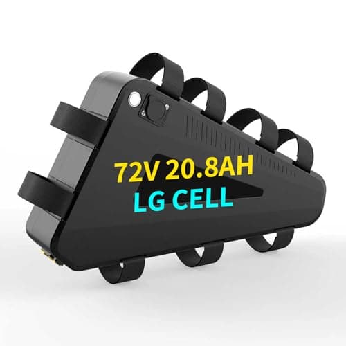 Image of 72V Electric Bike Triangle Lithium Battery Pack 20.8Ah Triangle Ebike Battery With fast charger + BMS for 350-2000W Motorcycle Mountain Bicycle