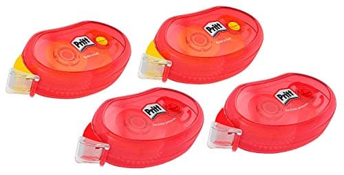 Image of Pritt 9HZCGXBP1X Compact Non-Permanent Adhesive Roller for Removable and Permanent Adhesive, Tape Length 10 m, Tape Width 8.4 mm, Economy Set with 4 Adhesive Rollers