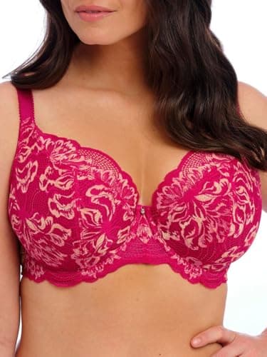 Image of Fantasie Emmaline Underwire Padded Plunge Bra Bra Plunge Women, Cherry, 38E