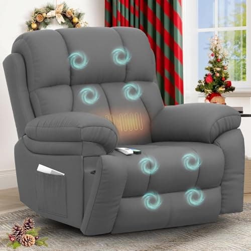 Image of YONISEE Lift Chair Recliners for Elderly, Recliner Chair with Massage & Heat, Extended Footrest, Oversized Recliners Armchair Lounge Sofa with Type C+USB Ports, Hidden Drink Holders, Dual Side Pockets