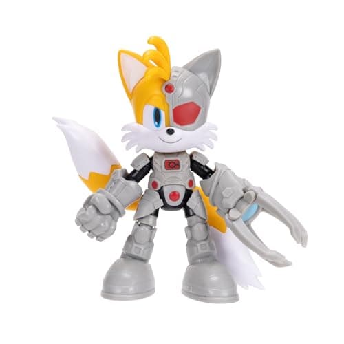 Image of DC x Sonic Tails as Cyborg 5" / 13cm Action Figure, Officially Licensed by Jakks Pacific, Highly Articulated and Detailed Design, Collector's Packaging