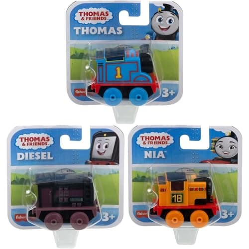 Image of THOMAS & FRIENDS Diecast Full Metal Character Train Sets - (Thomas, Diesel & Nia - 3 Pack Set 1)