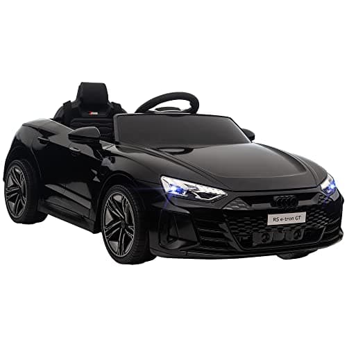 Image of HOMCOM Audi RS e-tron GT Licensed Electric Car for Kids, 12V Battery Powered Electric Ride on Toy with Remote Control Music, Suspension Wheels, Soft Start, for 3-5 years, Black