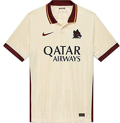 Image of Nike Roma M Nk BRT Stad JSY Ss AW T-Shirt - Pale Ivory/Fossil/(Dark Team Red) (Full Sponsor), XX-Large