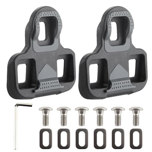 Image of Bike Cleats Compatible with Look KEO Bike Grip Cleats Bicycle Cleats for Cycling Shoes Indoor Outdoor Road Mountain Cleat Set Road Pedals with mounting set Anti-Slip TPU Surface-Black