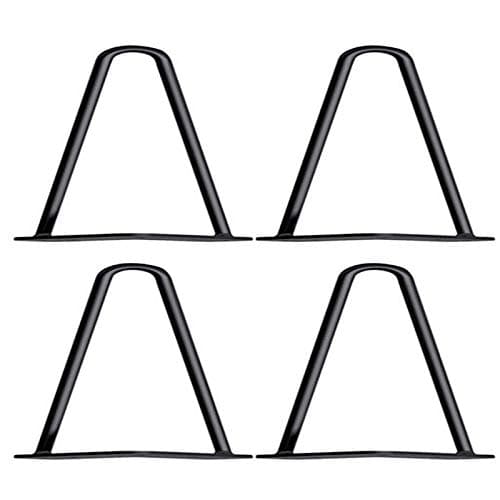 Image of 4 inch 10cm Metal Furniture Legs Hairpin Table Leg Black Steel 2-Pin Sturdy for Cabinet Sofa Wardrobes TV Stand DIY Furnitures,10mm Thickness Heavy Duty Industrial Feel (4pcs)