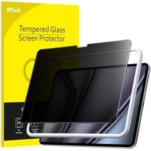Image of JETech Privacy Screen Protector for iPad Air 13-Inch M4/M3/M2 (2026/2025/2024) with Easy Installation Tool, Anti-Spy Tempered Glass Film, 1-Pack