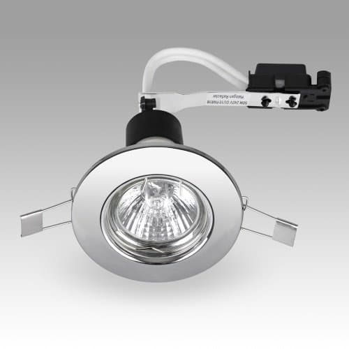 Image of MiniSun | Polished Chrome GU10 Ceiling Downlight Fittings | Ceiling Spots, Home Décor & Improvement Essential | Pack of 10 | Mains Wired