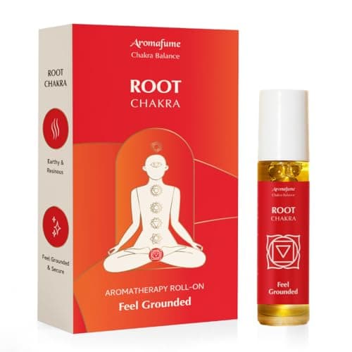 Image of Root Chakra Essential Oil Roll-On Blend by Aromafume | 10ml/0.33 fl oz | Muladhara | Aromatherapy Oils for Chakra Balance | Patchouli Extracts | Chakra Incense for Meditation, Yoga, Reiki