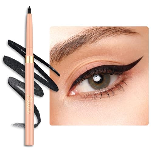 Image of OULAC Matte Black Eye Liner Pencils Waterproof, Smudge-proof Retractable Eyeliner Lasts 24H +, Highly Pigmented and Smooth, Long-lasting Formula, Vegan (01) Noir
