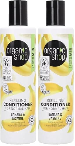 Image of Organic Shop Normal Hair Revitalizing Conditioner Banana and Jasmine, 280 ml (Pack of 2)