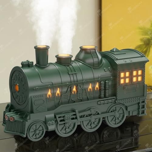 Image of Diffuserlove Essential Oil Diffuser 300ML Train Cool Mist Humidifier Quiet Aromatherapy Diffuser with Night Light for Bedroom Desk