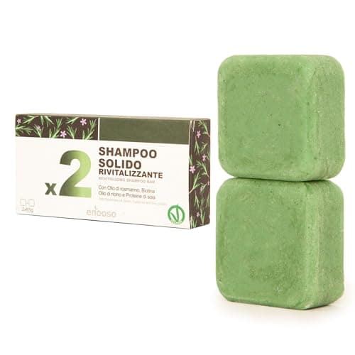 Image of Enooso - Rosemary Shampoo Bar for Hair Growth - Solid Shampoo Bar with Biotin & Castor Oil - No SLS, Parabens, or Silicones - Natural Shampoo Bar, Vegan & Made in Italy, 2x2.3oz (130g)