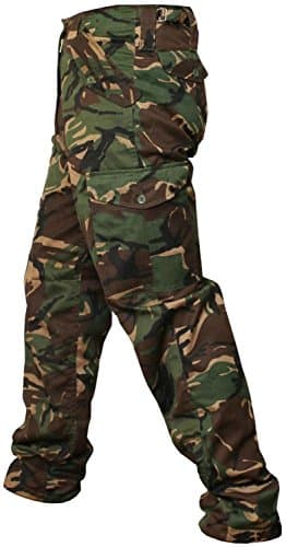 Image of Combat Trousers - Cargo Trousers - Camouflage Trousers - Sizes 30"-40" (38W x Regular (32.5"), Green/Brown/Sand (Woodland))