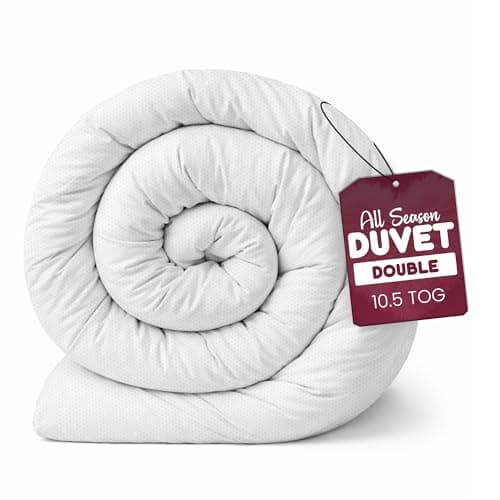 Image of Rohi Anti Allergy 10.5 Tog Double Duvet – All Season Duvets – Soft & Breathable Luxurious Hollowfibre Quilt with Corvin Cover – Midweight Comforter Double Bed Duvet (All Season)