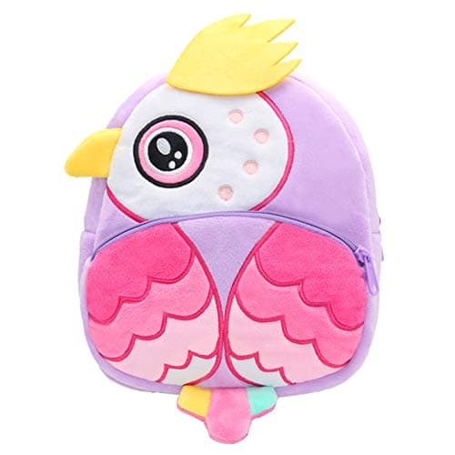 Image of Zoo Toddler Kids Backpacks Cute Plush Animal Backpacks for Girls Boys, Owl Purple, One Size, Traveling