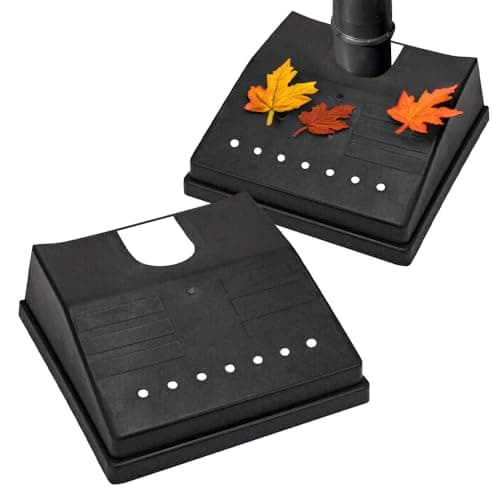 Image of 2 x Heavy Duty Drain Cover - 30cm Garden Pipe Guard | Tidy Gutter Protection, Suitable for Outdoors | Avoid Blockages, Perfect for Any Drain, Leaves Debris | Strong, Durable & Long Lasting - Black