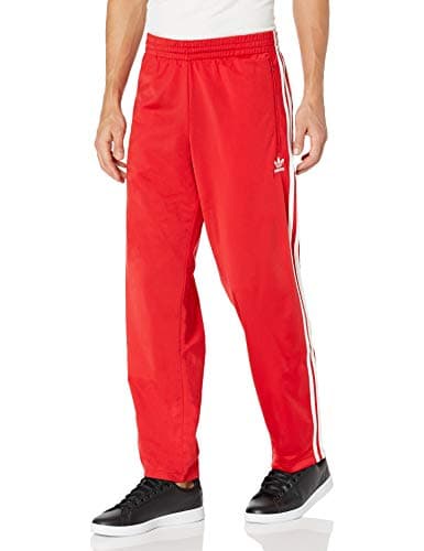 Image of adidas Originals Men's Firebird Track Pants, Scarlet/White, Medium