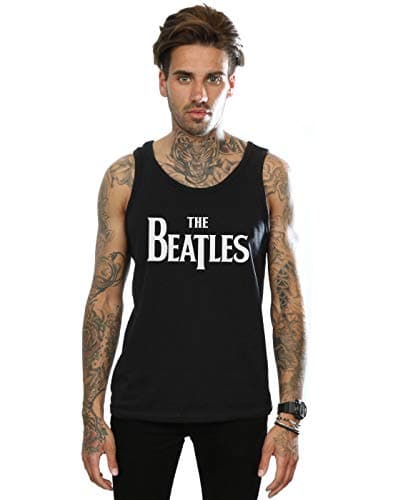 Image of The Beatles Men's Drop T Logo Vest Black XX-Large