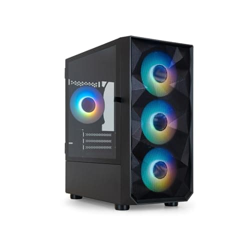 Image of TOOQ TQGCC901-B - "Seizure" Micro-ATX/Mini-ITX Mini Tower Gaming Case Tempered Glass Black + 4 ARGB Fans