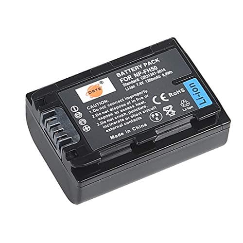 Image of DSTE NP-FH50 Li-ion Battery Compatible with Sony DSC-HX1, DSC-HX100V, DSC-HX200V, HDR-TG3, HDR-TG5, HDR-TG7, DSLR-A230, DSLR-A330, DSLR-A380, DSLR-A390
