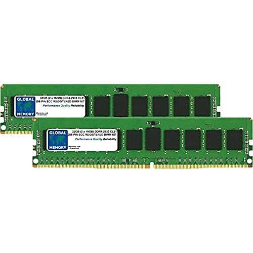 Image of 32GB (2 x 16GB) DDR4 2933MHz PC4-23400 288-PIN ECC REGISTERED DIMM (RDIMM) MEMORY RAM KIT COMPATIBLE WITH SERVERS/WORKSTATIONS/MOTHERBOARDS (*NOT FOR PCs*)
