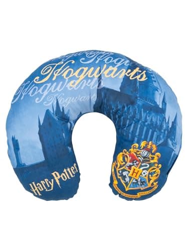 Image of United Labels Harry Potter Hogwarts Travel Neck Pillow Comfortable Travel Pillow Neck Pillow Car Aeroplane Blue