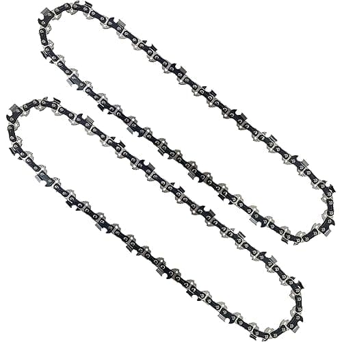 Image of Opuladuo 2X 10 Inch (25 cm) Pole Saw Chain for Black+Decker PS7525, 25 cm Replacement Chain Saw Chains for Black+Decker PS7525-GB -3/8" .050" (1.3mm) Gauge, 40 Drive Links