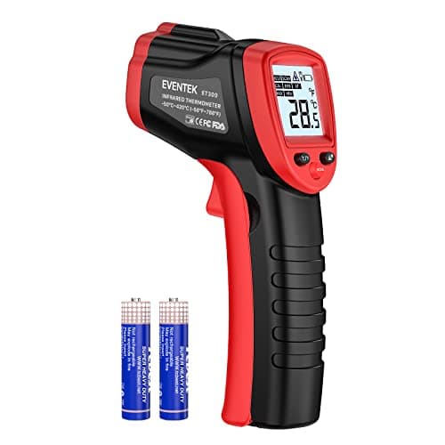 Image of Eventek Infrared Thermometer Gun -50°C to 500°C, Digital Laser Temperature Gun with 0.1-1 Adjustable Emissivity, Professional Non-Contact Pyrometer for Pizza Oven, Kitchen Cooking, BBQ, HVAC & Engine