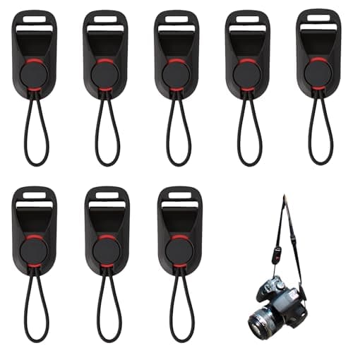Image of kiki fancy 8pcs Camera Strap Quick Release Clips for Quick Detach, Compatible with Peak Design Anchor Links, Easy Mount and Unmount, Adjustable and Secure Camera Strap Attachments