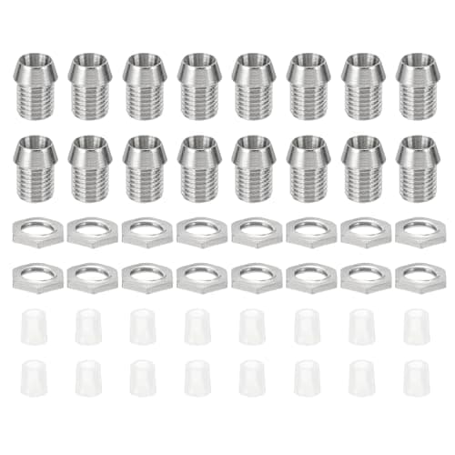 Image of PATIKIL 3mm Emitting Diode Holder, 30 Pcs Copper LED Holder Clip Mounting Bracket Socket Cap Nuts for Lamp Bulb Bezel Mount Panel LED Display, Silver