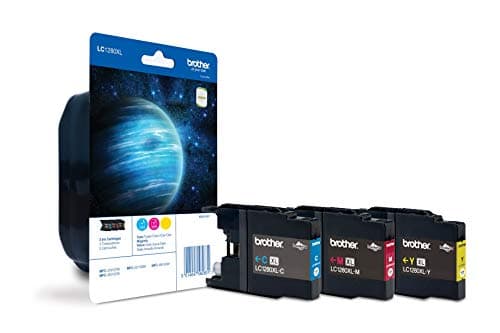 Image of Brother LC-1280XLC/LC-1280XLM/LC-1280XLY Inkjet Cartridge, Cyan/Magenta/Yellow, Multi-Pack, Super High Yield, includes 3 x Inkjet Cartridges, Genuine Supplies