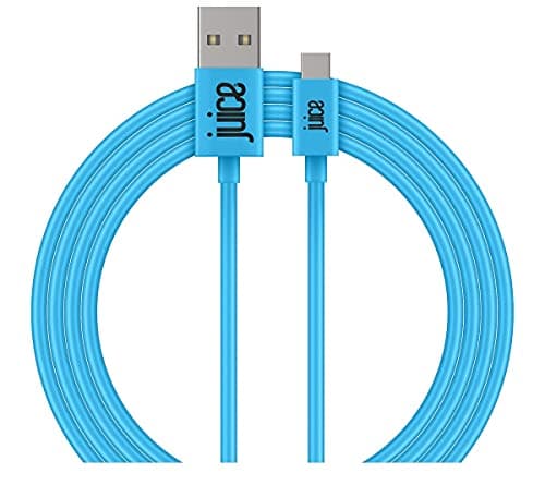 Image of Juice USB Type C 3m Charger and Sync Cable for Samsung Galaxy S20, S10, S9, S8, S20 Plus, Huawei P30, P20, Sony, Apple Ipad 2020, Pro 2020, Air 2020 - Aqua