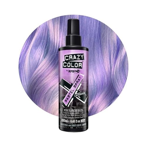 Image of Crazy Color Lavender Temporary Pastel Hair Spray | Lilac Pigment. 1-3 washes. 250ml.