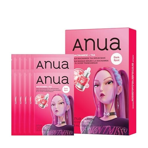Image of Anua Niacinamide TXA Serum Mask, Face Mask for Dark Spot Care, Smoothes Skin, Moisturizing Sheet Mask, Korean Skincare, 10 Sheets