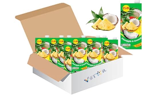 Image of Fruit Juice 1L – Pineapple, Coconut & Citrus Blend, All-Natural, Refreshing Summer Drink, Ready-to-Drink Beverage - sie (12 x Pack, Pineapple & Coconut)