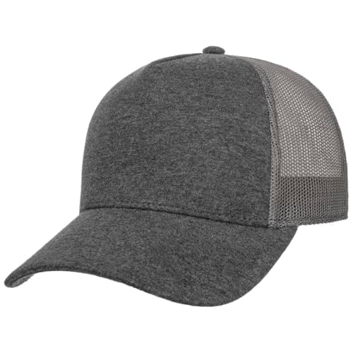 Image of Atlantis Rapper Jersey Mid Visor Trucker Cap - Dark Grey - OS