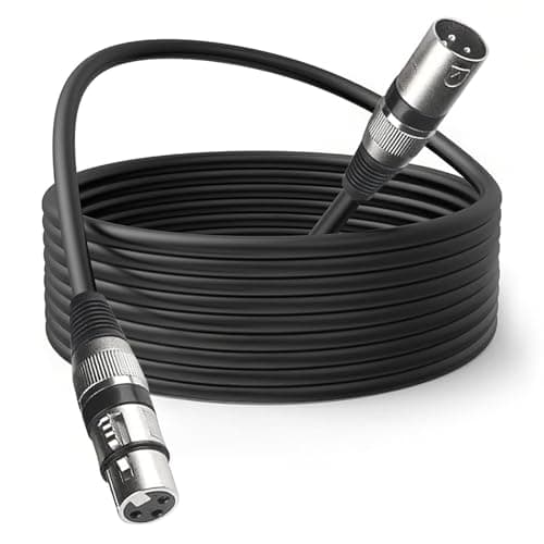 Image of 3 Pin DMX Cable, 15ft/5m Female to Male XLR Microphone Lead for Stage Lights, DJ Mixer System Signal Connection