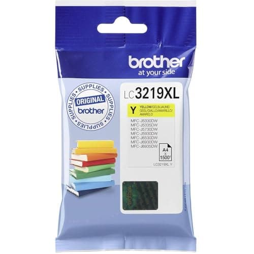 Image of Brother LC-3219XLY Inkjet Cartridge, Yellow, Single Pack, Super High Yield, Includes 1 x Inkjet Cartridge, Brother Genuine Supplies