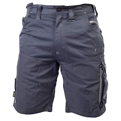 Image of Apache Workwear ATS Multi Pocket Lightweight Work Cargo Shorts with Ripstop (W34) Steel Grey