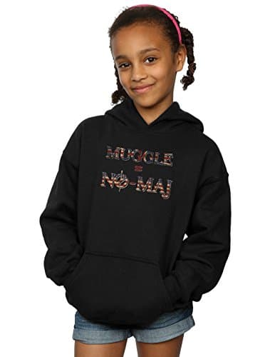 Image of Absolute Cult Fantastic Beasts Girls No Muggle No Maj Hoodie Black 12-13 years