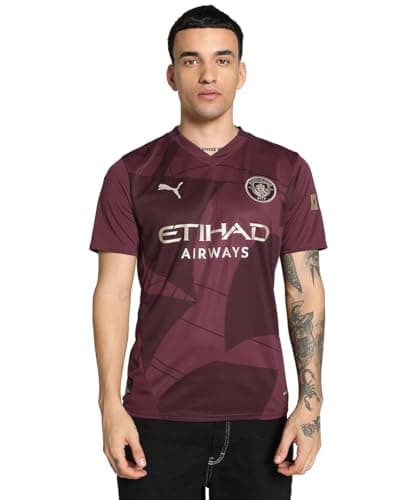 Image of PUMA Manchester City Third Shirt 2024/25 Season - Replica - Men - Burgundy - Size: L