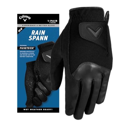 Image of Callaway Golf RainSpann Men's Wet Weather Golf Gloves (Two Pack), Meduim