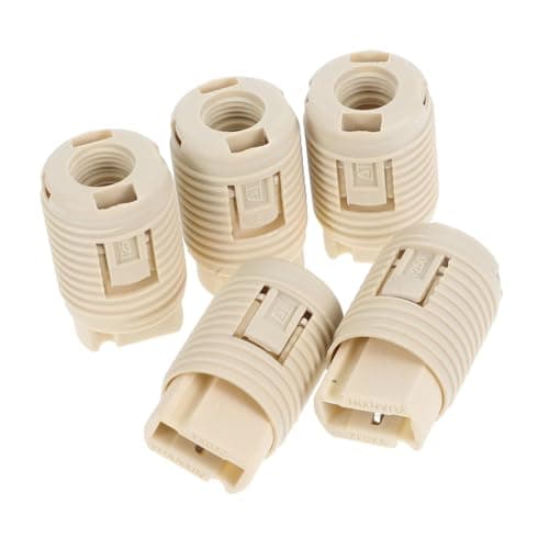 Image of NUOBESTY 5pcs G9 Ceramic Lamp Holder Socket M10 Threaded Light Bulb Fixture Porcelain Pendant Lamp Base for DIY Home Ceiling Light Fitting Replacement