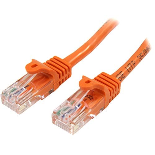 Image of StarTech.com 0.5m Orange Cat5e Patch Cable with Snagless RJ45 Connectors - Short Ethernet Cable - 0.5 m Cat 5e UTP Cable (45PAT50CMOR)