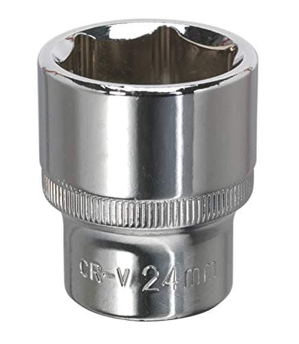 Image of Sealey Sp1224 Walldrive Socket 24Mm 1/2Sq Drive Fully Polished
