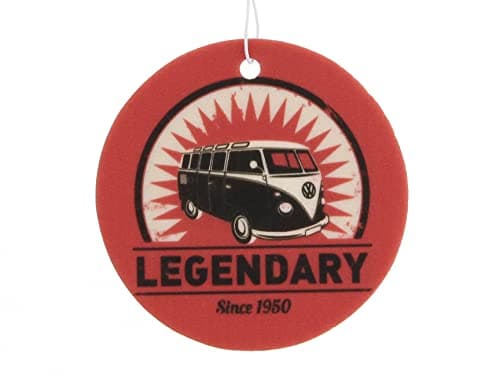 Image of BRISA VW Collection - Volkswagen Air Freshener, Room Freshener, Deodorizer for Cars T1 Bus Campervan Motif (Legendary/Vanilla/Red)